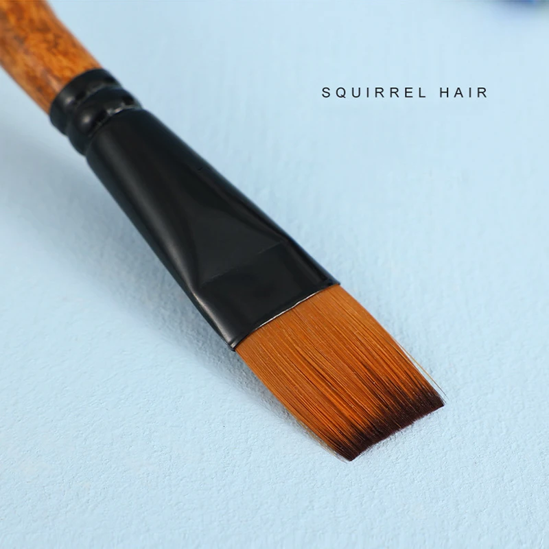 木目調プロフェッショナルナイロンペイント油水彩ペイントブラシ、ガッシュアクリルペイントブラシアート用品用