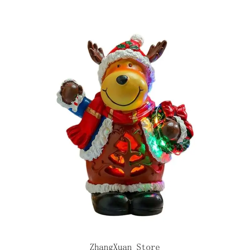 Musikalisch beleuchtete Weihnachtsfigur für und Thekendisplay Innenbereich, USB- oder Batteriebetrieb für saisonale – Detail 4