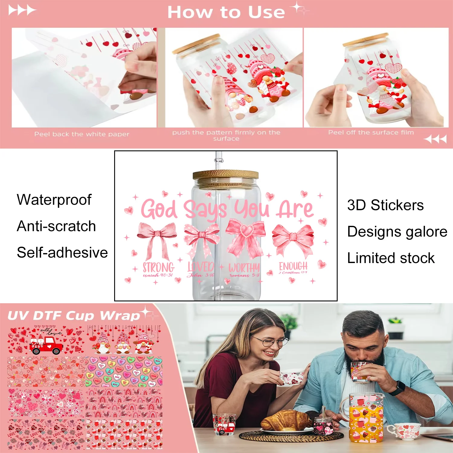 Pinky Ribbon Bow Th… - image