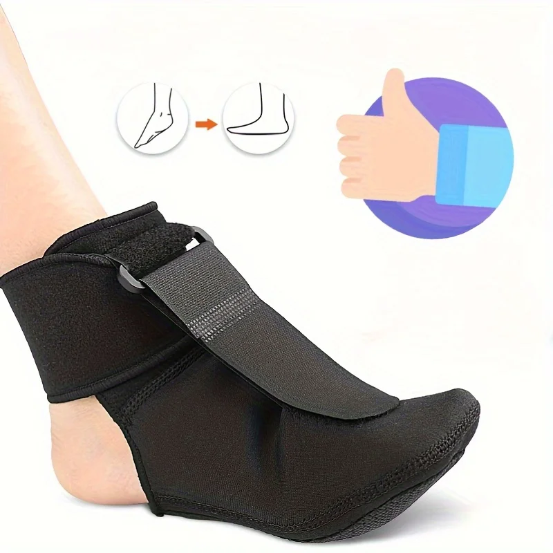 1pc Foot Drop Brace, Foot Training Belt Inner And Outer Turn Protective Gear, Ankle Fixation Brace, Ankle Foot Night Stretch Str