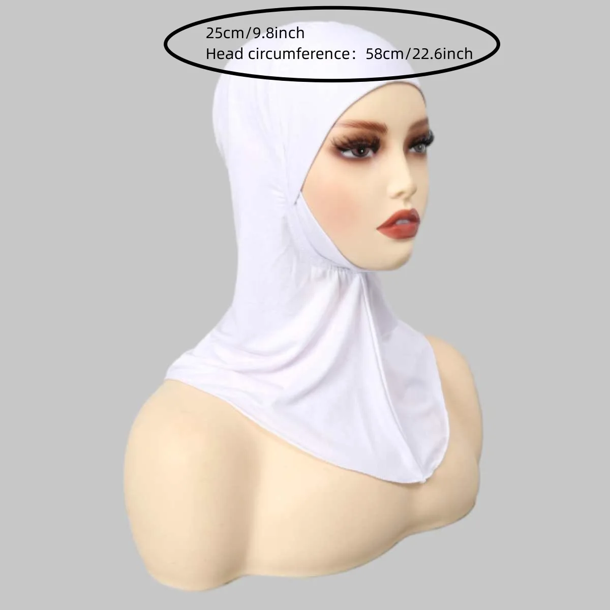 Fashion Monochrome Modal Base Hijab Turban Elegant Thin Breathable Instant Hijab Elastic Pullover Cap For Women Casual Outdoor