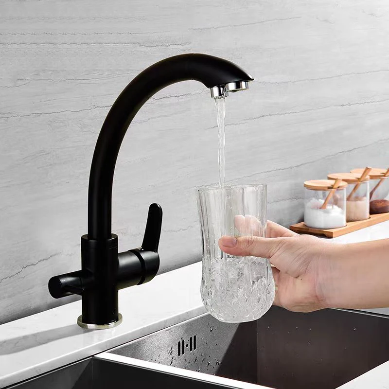 New Solid Brass Swivel 3 in 1 Drinking Water Kitchen Faucets Robinet Para Torneira Wels Sink Mixer Tri Flow 3 Way Filter Taps