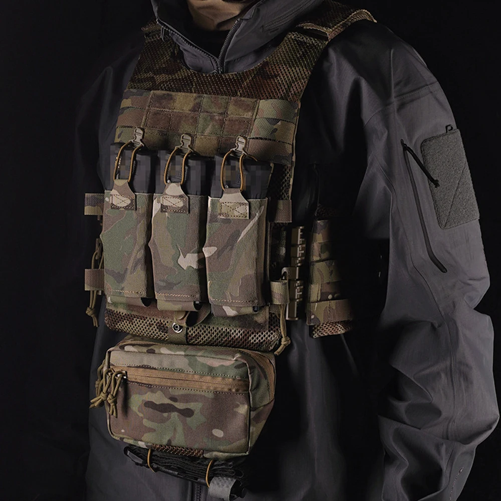 Imagem -06 - Quick Release Tactical Plate Carrier Caça Vest Traseira Overt Cummerbund com Triplo Mag Bolsa Airsoft Otb Lv119