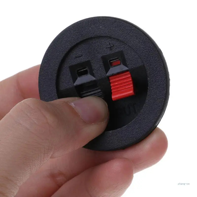 M5TD 2 Positions Black Round Circular Power Terminal Plate Black Speaker Terminal Board 42mm Board Diameter Accessories