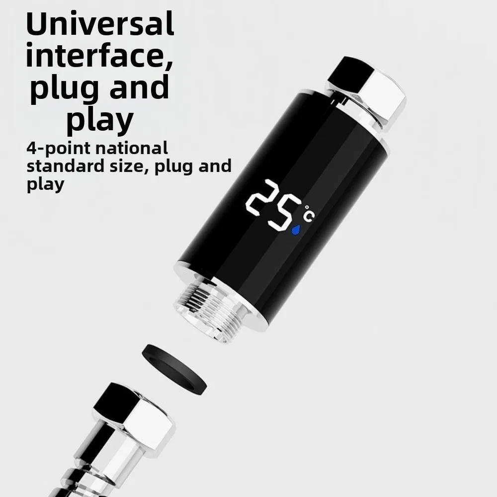 Waterproof Shower Nozzle Thermometer LED Digital Display Accurate Measurement Faucet Thermometer Intelligent Temperature