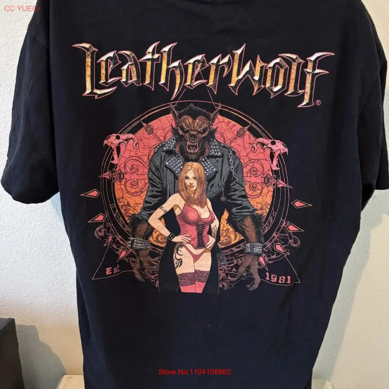 VTG 1981 Leatherwolf Heavy Metal Triple Axe Attack NIL8 Punky Jerome T shirt 2X vintage Washed streetwear designer clothes