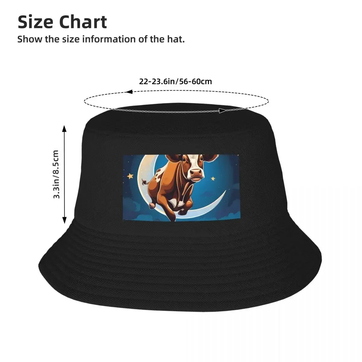 البقرة القفز على القمر دلو قبعة خمر العلامة التجارية الفاخرة الرجبي الذكور المرأة، قبعة دلو