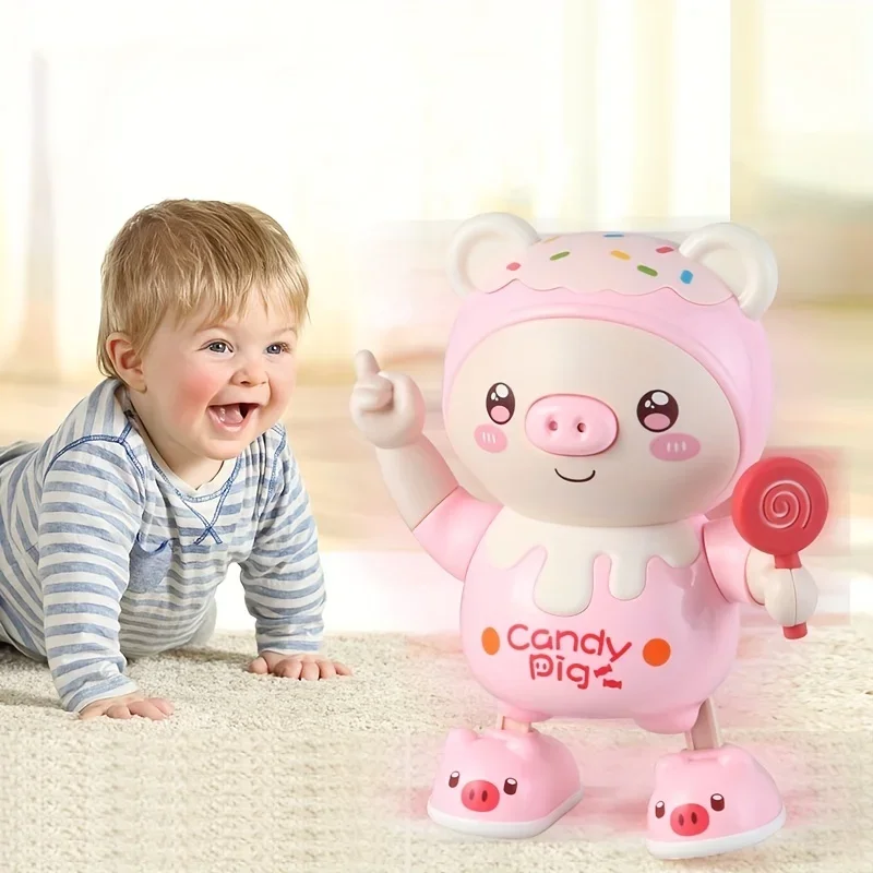 Electric piggy with music light move sing dance twist Pets Pig baby toys Walking Cute Smart early educational Doll for children