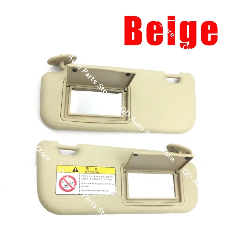 For Toyota Corolla 2014 2015 2016 2017 2018 Left Driver and Right Passenger Side Sun Visors Two Color 74310-12F40 74320-12E80