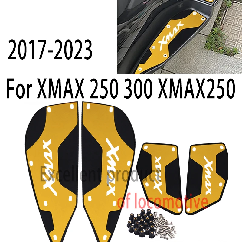 

For YAMAHA XMAX250 XMAX300 2017-2023 Motorcycle Accessories Foot Pedal Footrest Footboard Step Foot Pegs Pedal Kits antiskid