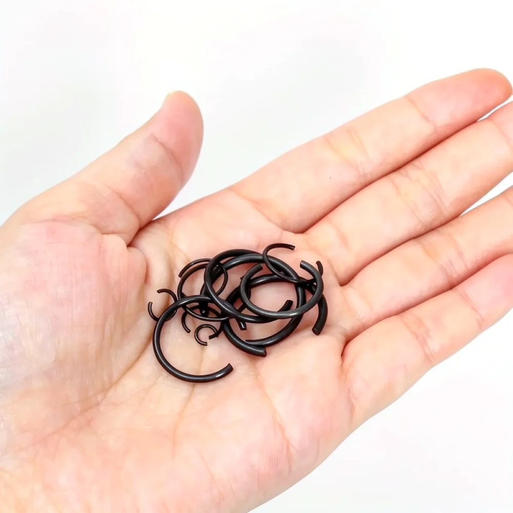 C Type Shaft Circlip Assortment Manganese Steel Internal Snap Ring For Appliance Door Window Machine Bearing Maintenance