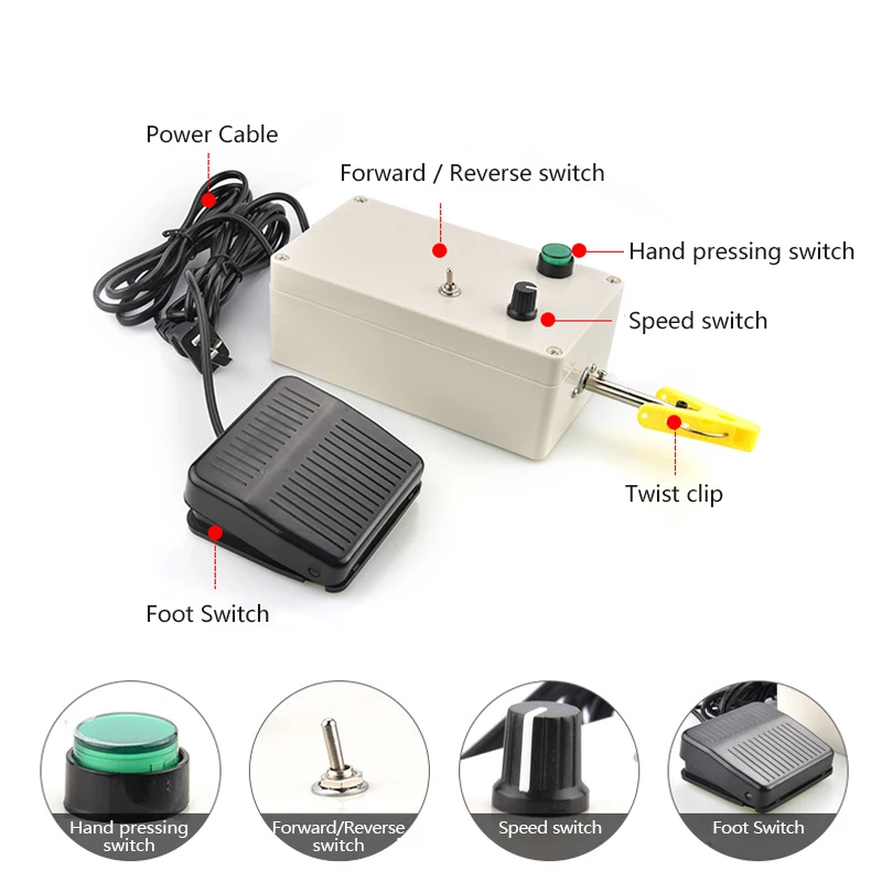 AC 220V Small Electric Stranding Machine Winding Machine Twisted Wire Electric Stranding Machine Forward and Reverse Adjustable