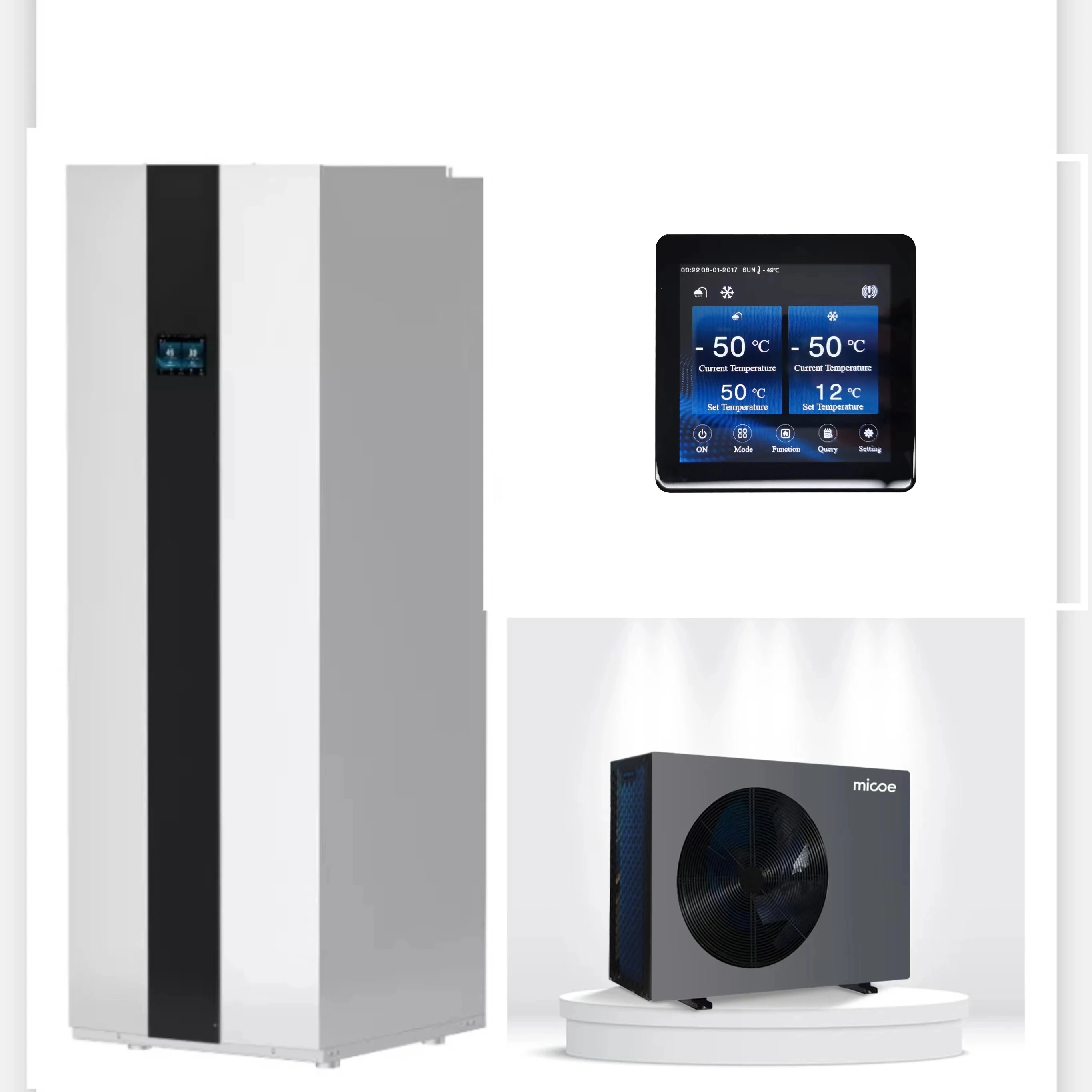 Heat Pump Water Storage Tank R32 220v WIFI For Commercial Hot Water Supply, Hotel Heating And Building Projects With APP Control