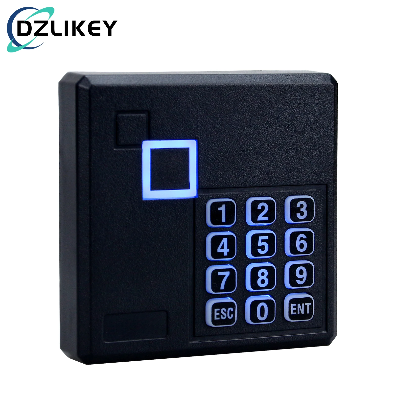 Waterproof EMID Password Key RFID Card Reader Wiegand26/34, RS232, RS485 formats, Secure Access Control for NFC and Smart Cards