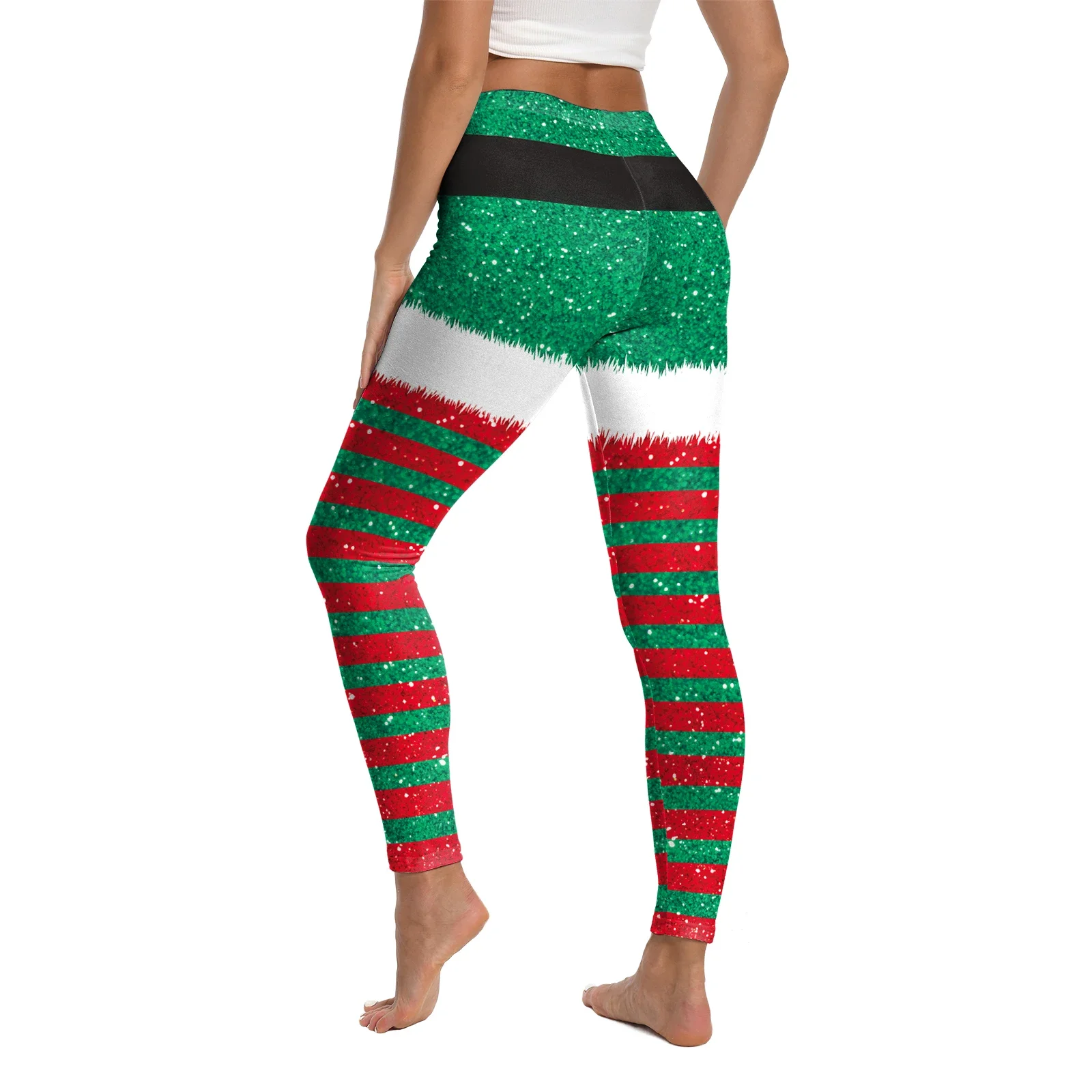 Leggings de noël pour femmes, pantalons de Yoga, d'entraînement, imprimés en 3d, Sexy, taille haute, slim, pantalon extensible de fête