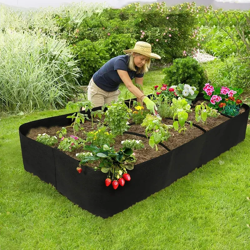 

Felt Multi-grid Rectangular Planting Bag Vegetable Split Planting Bag Green Growing Garden Flowerpot Beautiful Planting Bag