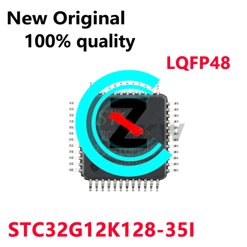 5-10PCS New Original 32G12K128 STC32G12K128-35I STC32G12K128-35I-LQFP48 32-bit 8051 core single-chip microcomputer chip In Stock