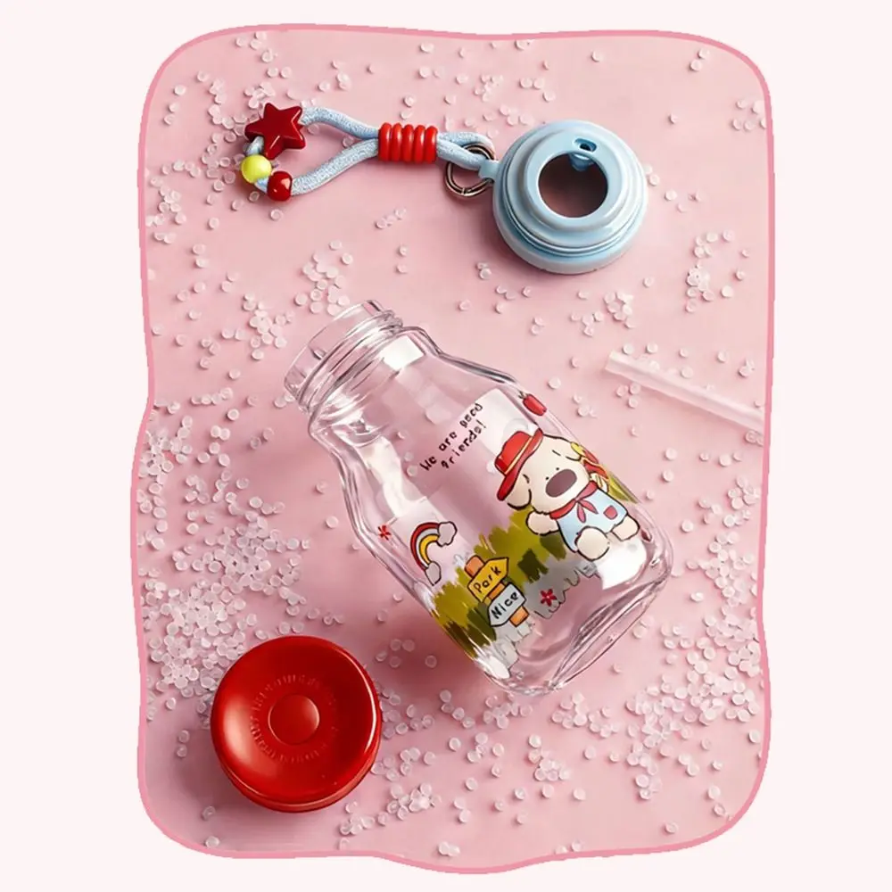 Portable Plastic Water Bottle Leak-Proof 580ML Drinking Bottle With Handle 3-Way Drinking Coffee Cup Gift