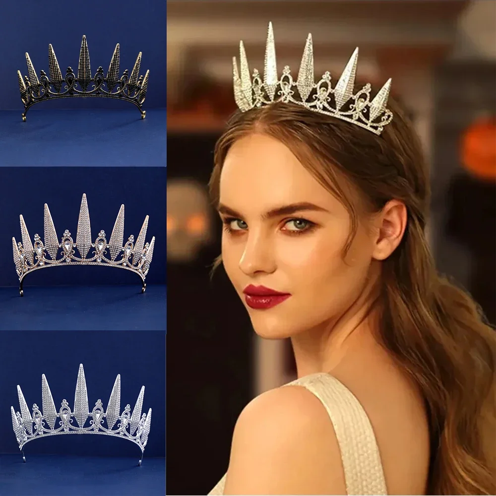 

Korean Style Luxury Crystal Crown Hair Accessories Headband Rhinestone Tiaras for Women Bridal Wedding Party Hair Jewelry Diadem