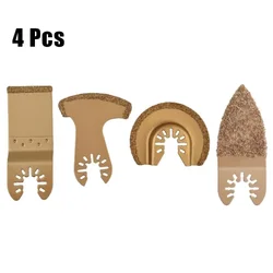 4pcs/set Oscillating Multi Tool Saw Blade Quick Change Renovator Saw Blade Set Power Tools Accessories Universal Cutter Blade