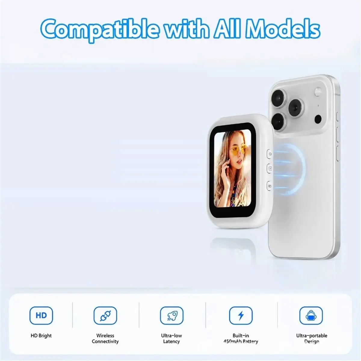 Magnetic Mobile Phone Rear Camera Selfie Video Camera Wireless Magnetic Mobile Phone Vlog