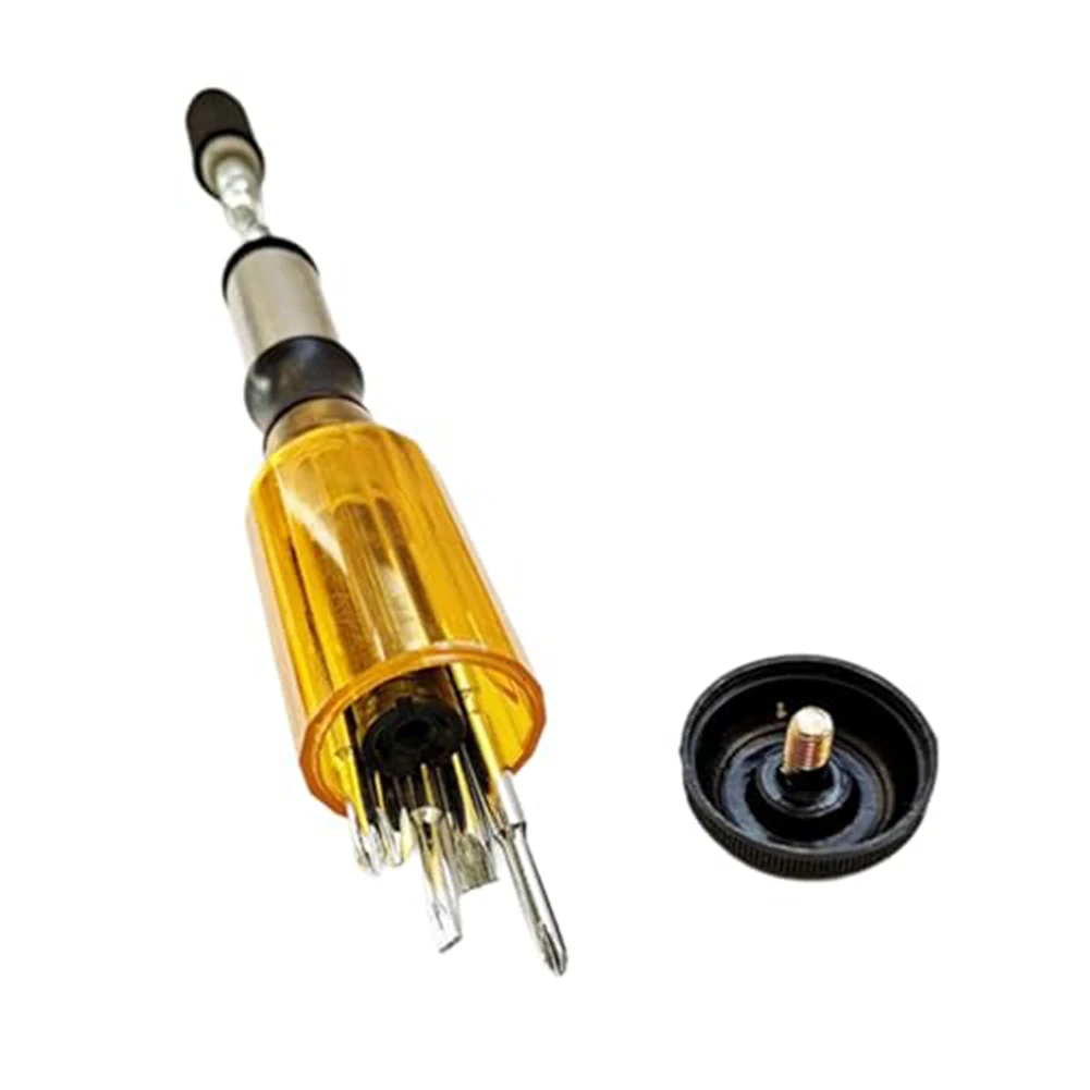 1set Ratchet Screwdriver With 5pcs Replaceable Heads Hand Tools Loose/tight/fixed Adjustable Ratchet Screwdriver Spare Parts