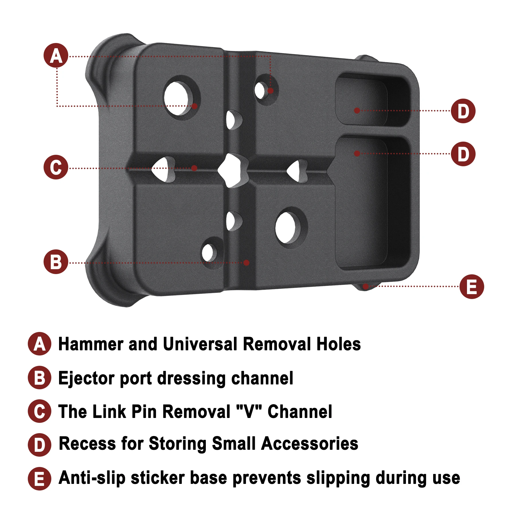 Pridefend Bench Block Magnetic Non-Slip Universal Gun Armorers Block Made with Non Marring Materials