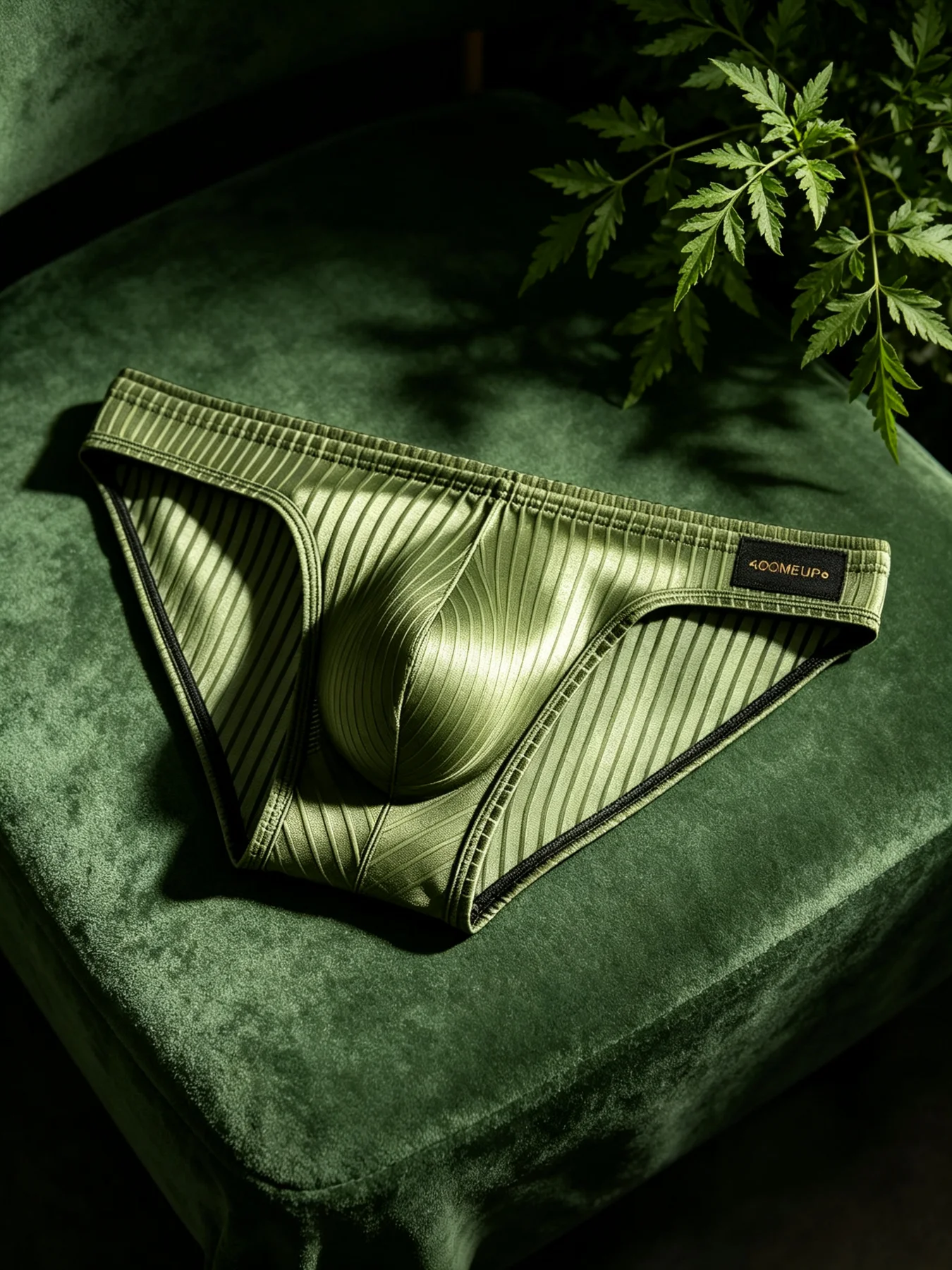 Calzoncillos para hombre con diseño de rayas verticales, tejido brillante, bolsa con forma de U, cintura baja, cintura elástica, ropa interior masculina transpirable, modelo DP922.