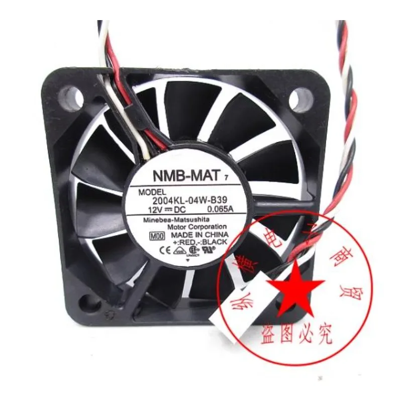 Original New Cooler Fan for NMB 2004KL-04W-B39 5010 12V 0.065A 5CM 3-wire Ultra-thin Cooling Fan 50*50*10MM