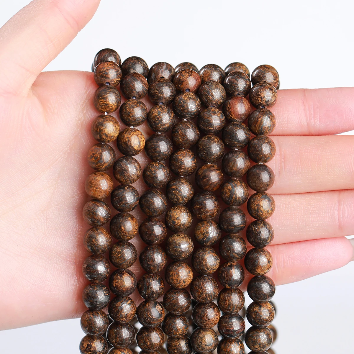 4 6 8 10mm Natural Bronze Stone Beads Round Loose Spacer Bronzite Bead for Jewerly Making DIY Bracelets Necklaces Accessory