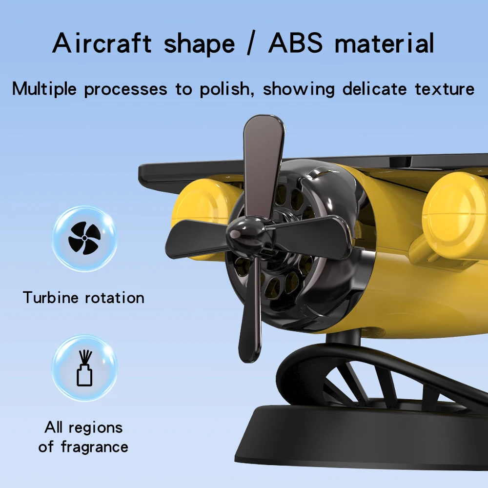 

Solar Car Fragrance Helicopter Air Freshener Ornaments Decor Decoration Rotating Aroma Diffuser for Home Office