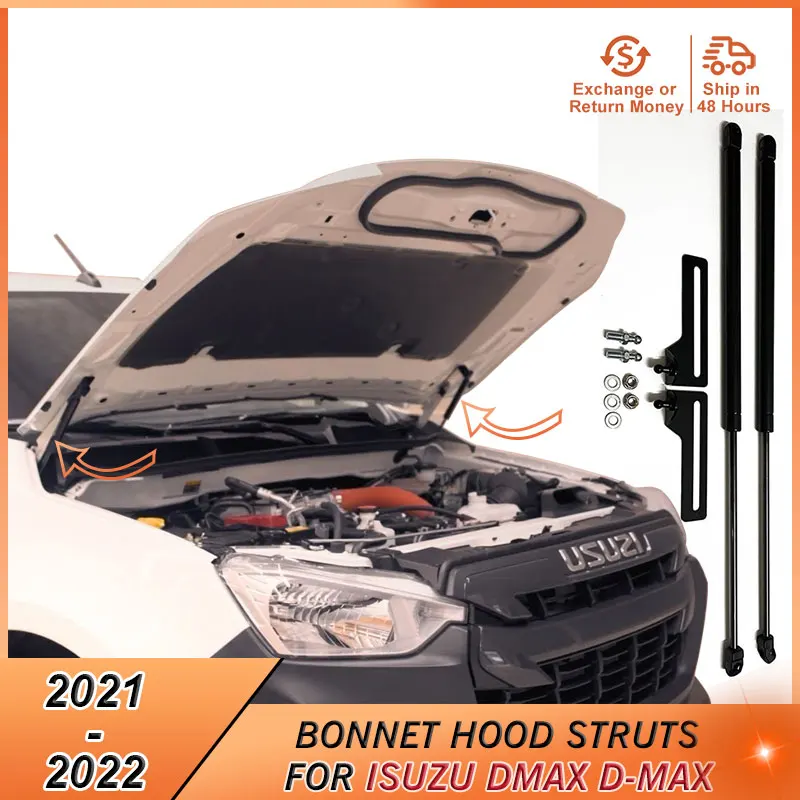 2021-2022 Motorhaube Unterstützung für Isuzu Dmax D-max 2021 2022 Zubehör Heben Unterstützung Haube Dämpfer Strut bars Gas Strut