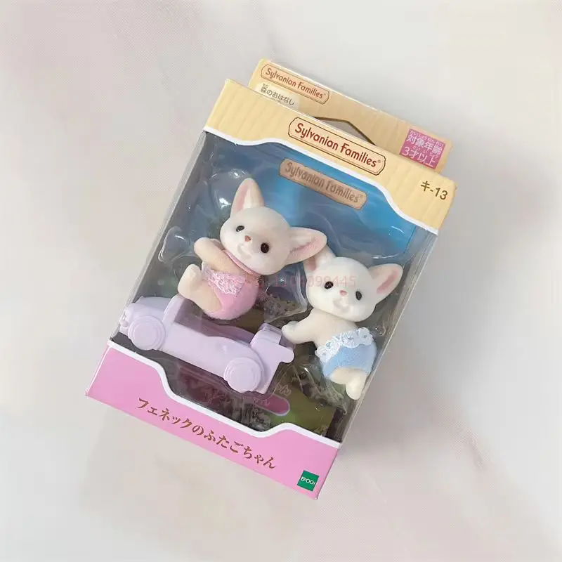 Japanese Sylvanian Families Anime Figures Cute Persian Cat Triplets Huskies Twins Love Mouse Baby  Girl Toys Ternurines Figure