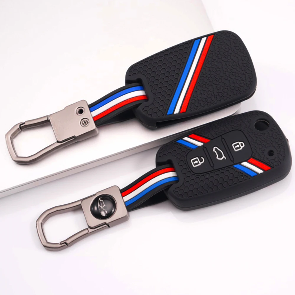 Key Fob Case With Wrist Strap For Kia K2 Rio K3 K5 Sportage Sorento Soul Cerato Optima Seltos Stonic Carnival Pegas Anti Slip