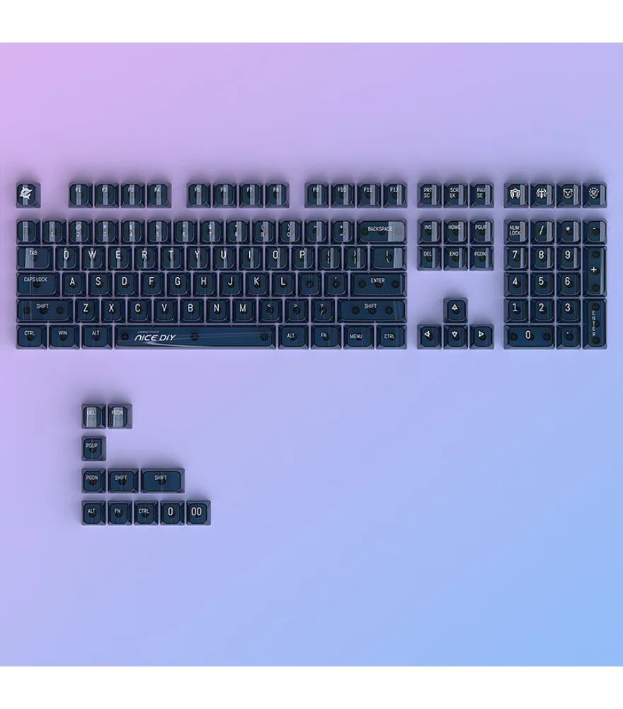 

Key Caps Crystal Mechanical Key Caps MDA Height Small Full Set 119 Keys PC Transparent