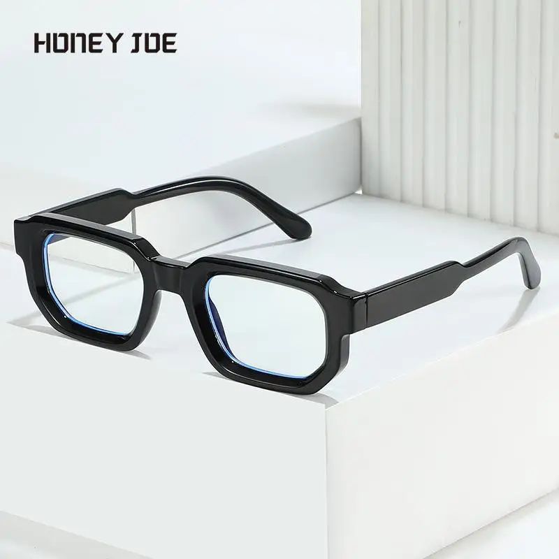 Trendy Retro Small Square Anti Blue Light Eyeglasses Men Women Personalized Artsy Glasses Frame Female Versatile Couple Party