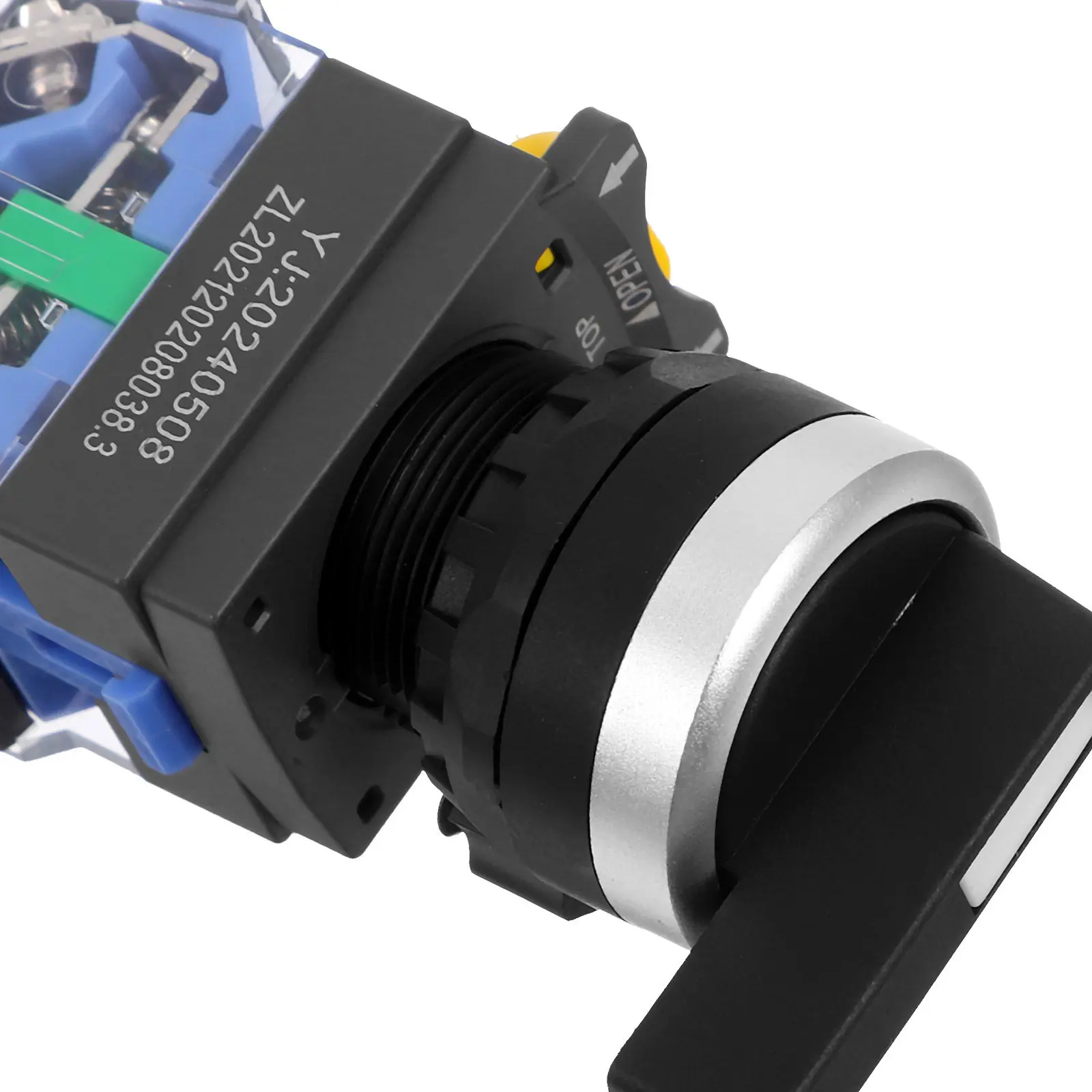 Rotary 3-Position Selector Switch Knob Maintained Latching Electrical Equipment Panel Mount Changeover Switch 0- Stable view 4