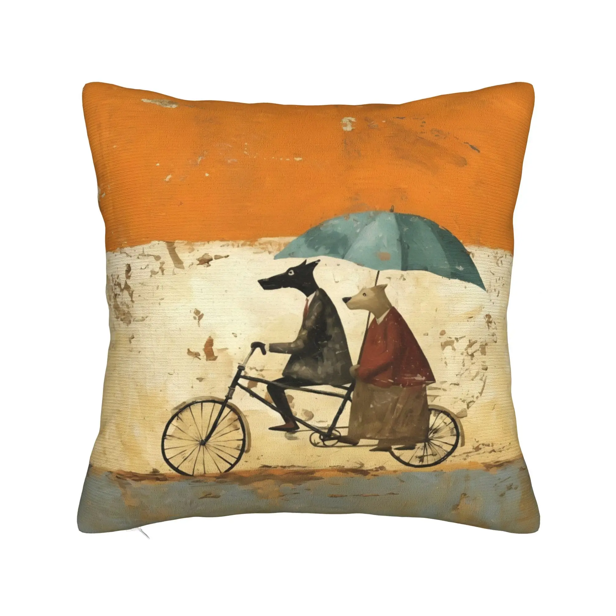 Cartoon Cute Lady Dog Picture Pillowcase, Single Sofa Bedside Car Cushion Cover, Home Decoration Good Things
