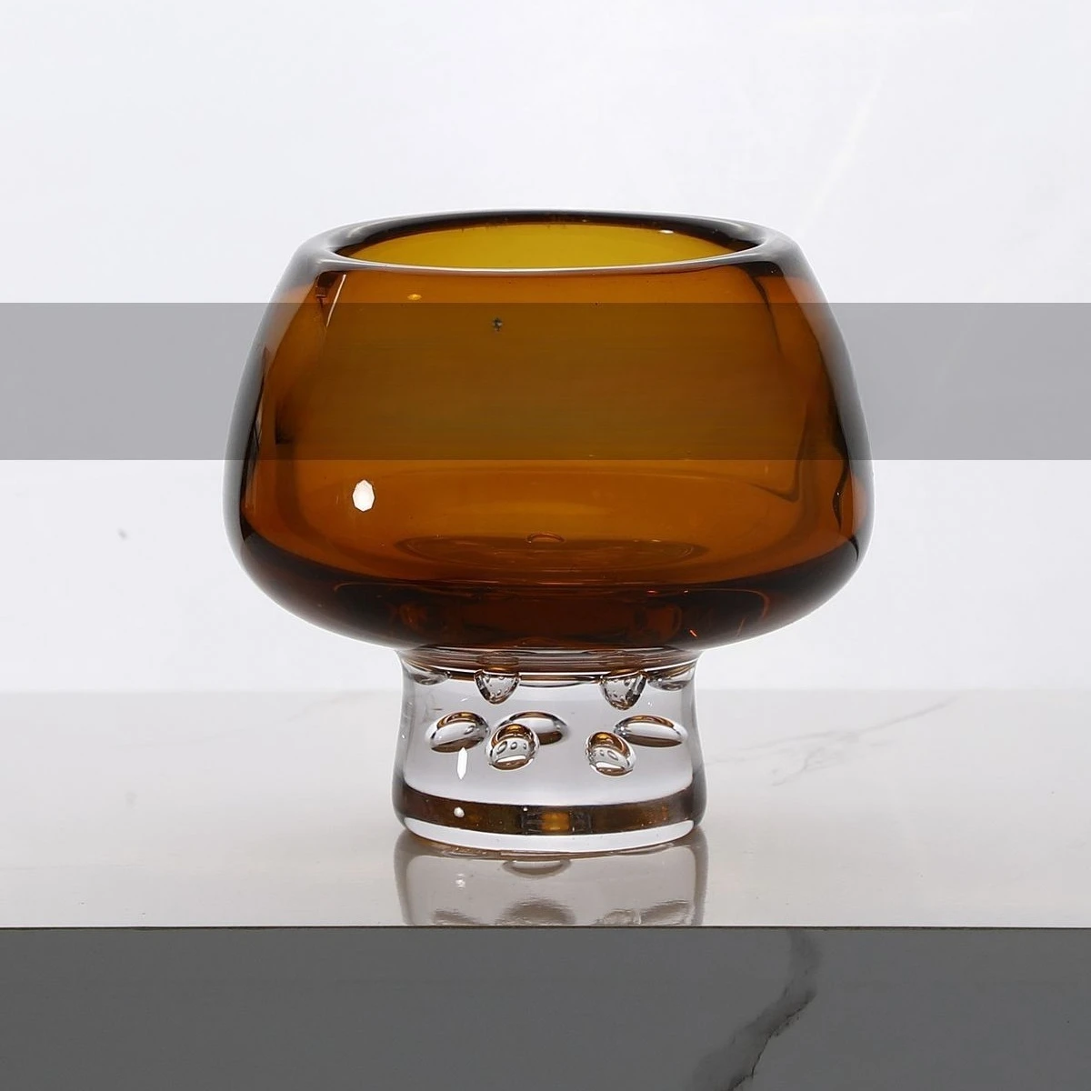 Home furnishing European light luxury, modern model room amber, bubble cup flower ware