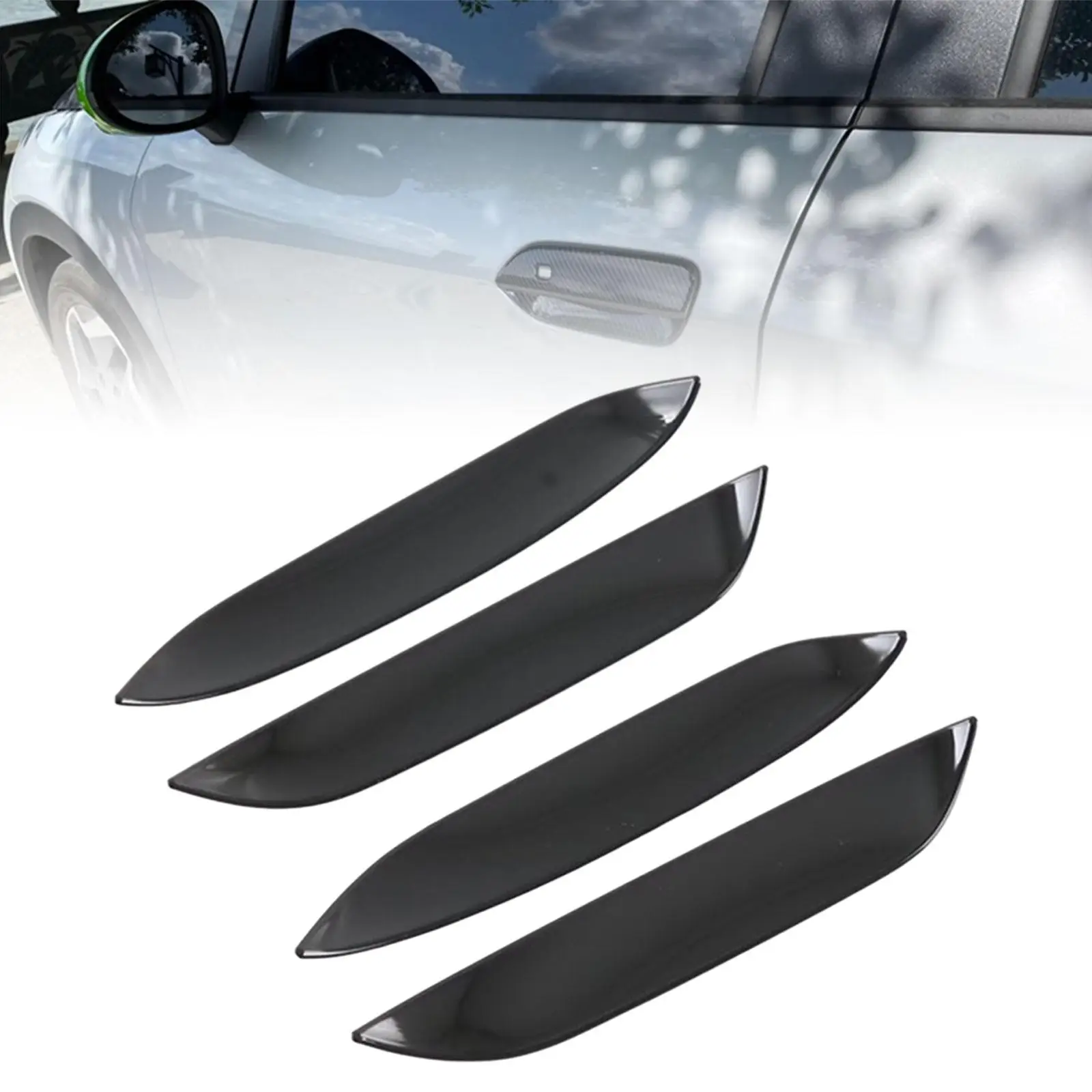 4x Car Door Handle Bowl Covers Protective Cover Durable Auto Stickers Replaces