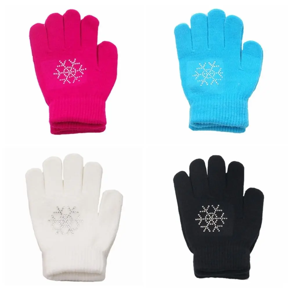 Non-Slip Skating Gloves Palm Protection Winter Warm Figure Skating Gloves Cotton With Gel Kids Skating Mittens Ice Sports