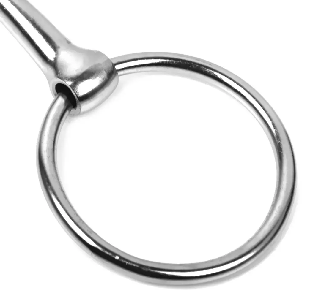 Handpoliertes 140 mm Loose Ring Mouth Snaffle Horse Bit Silver Iron Roller Tack Horse Mouthpiece