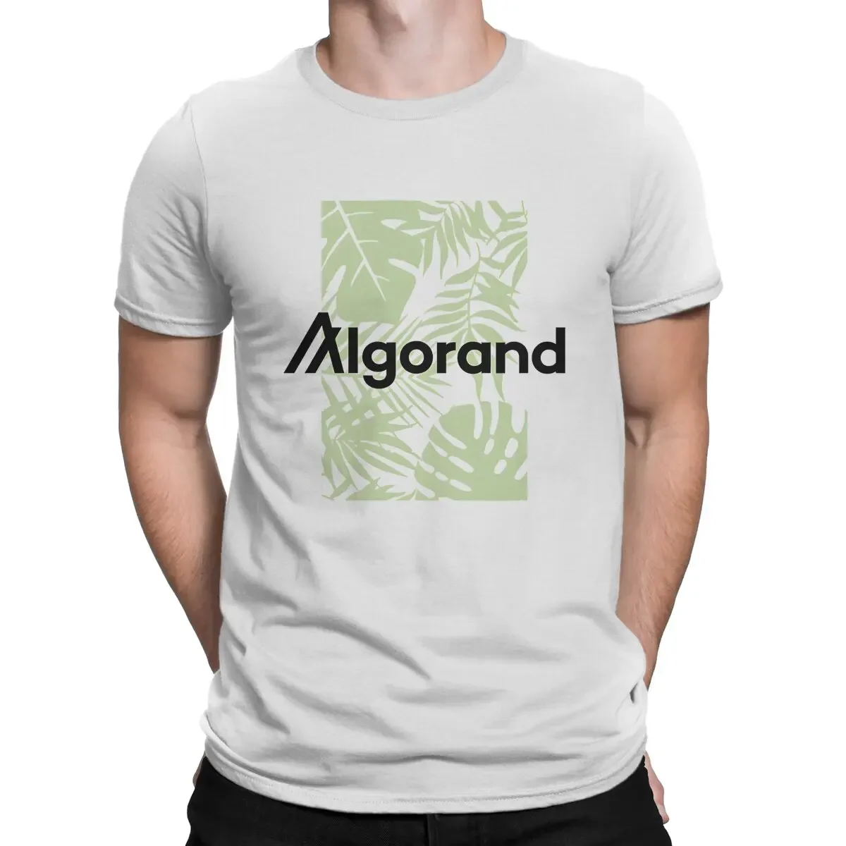 Retirement Plan Logo With Palms Man's TShirt Algorand Technologies Crewneck Short Sleeve Fabric T Shirt Funny High Quality