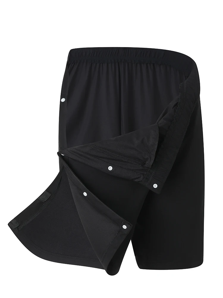 Celana Pendek Snap-Open Uniseks dengan Sorona & Serat Bubur Bambu, Antibakteri Pelindung Matahari, Pendinginan Cepat Kering untuk Musim Panas