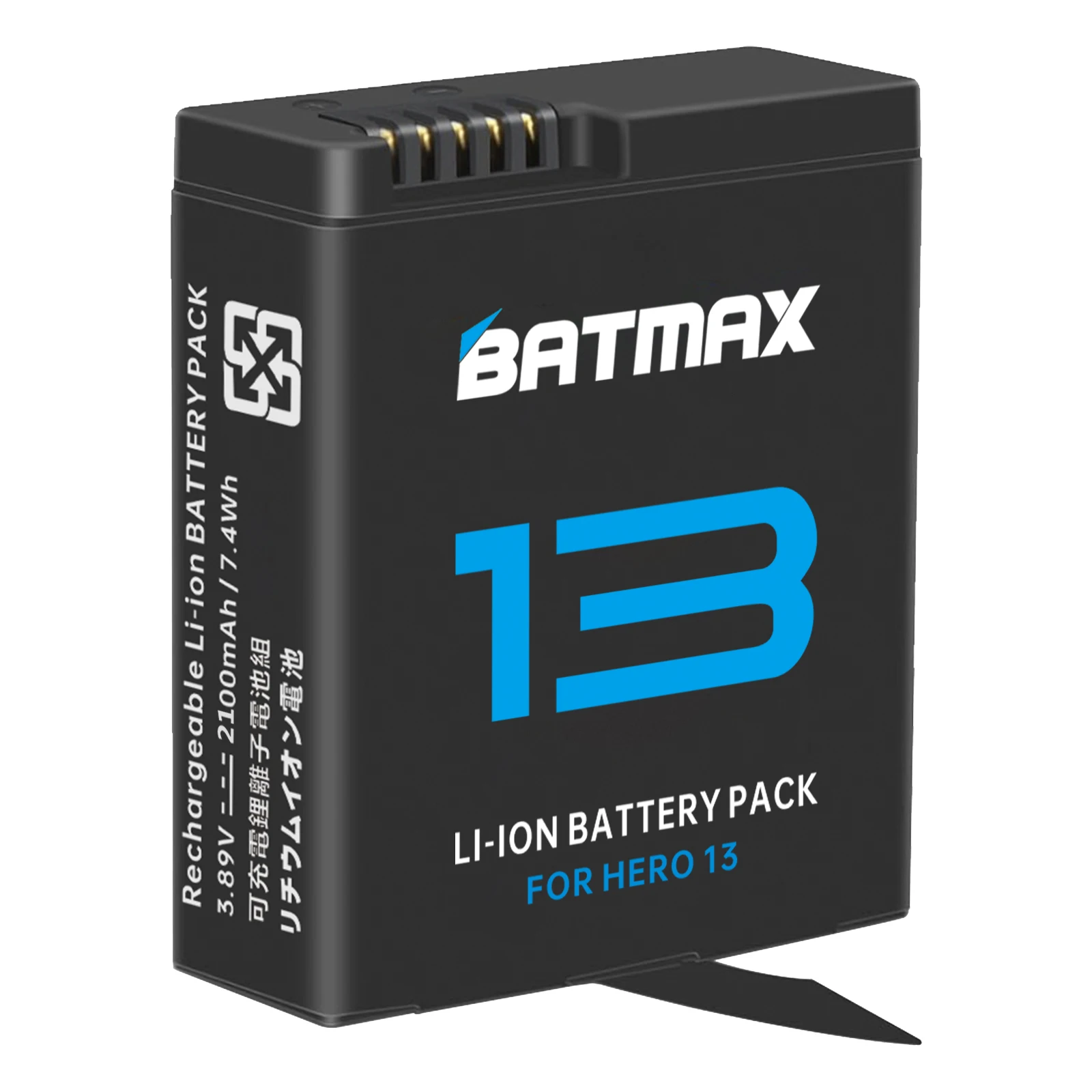 Batmax 2100mAh New hero 13 Battery + 3 Slots Storage Box Charger for Gopro Hero 13 Black Sport Camera Accessories