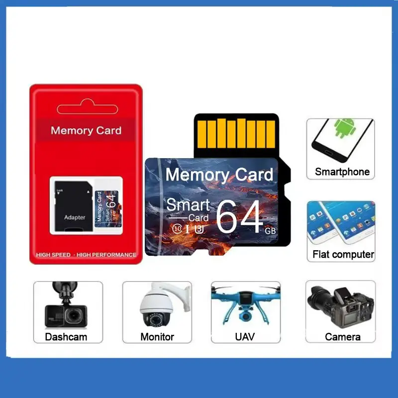 64GB 128GB Memory Card TF Card Micro SD Card U3 C10 High Speed 100% Real Capacity for Phone Camera Dashcam Surveillance Monitor