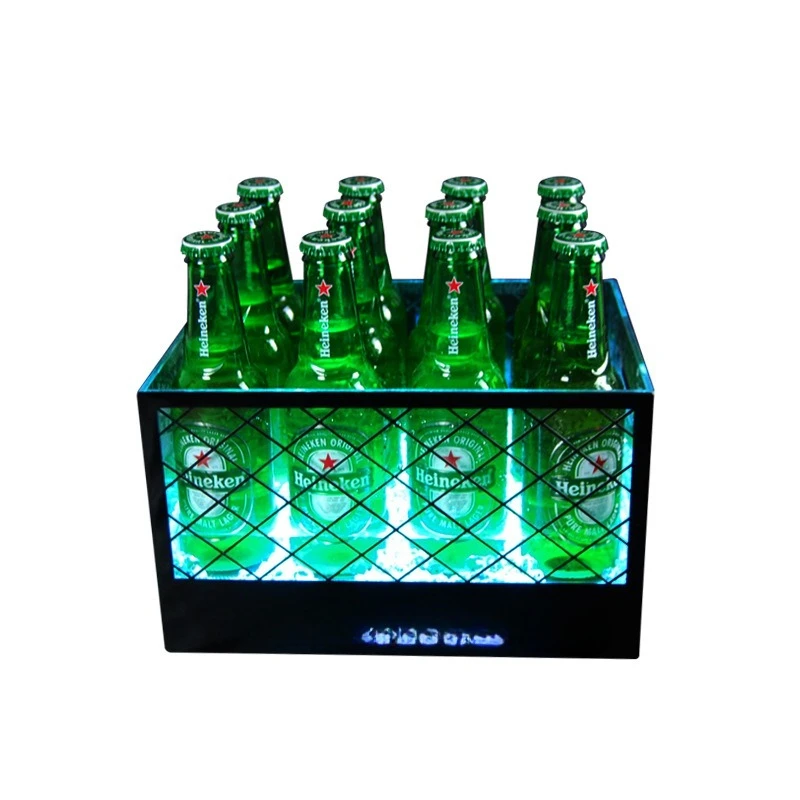 

Commercial Acrylic Ice Bucket Creative Grid Bucket Wine Seat