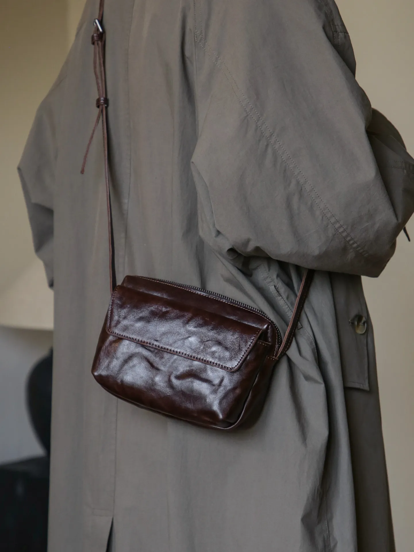 PNDME vintage handmade vegetable tanned cowhide ladies crossbody bag weekend daily luxury genuine leather women's shoulder bag