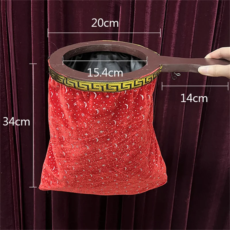 Deluxe Twice Change Bag Repeat Zipper(Large, Stars and Moons) Magic Tricks Stage Gimmick Illusion Comedy Appearing Product Bag