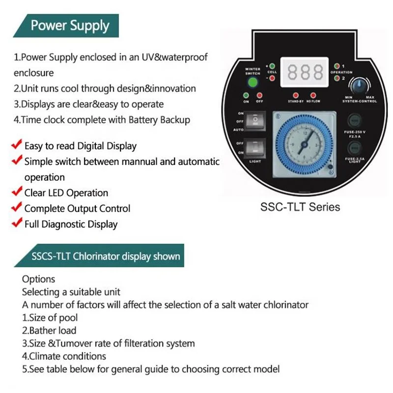 Swimming Pool Disinfection Equipment Salt Water Chlorinator
